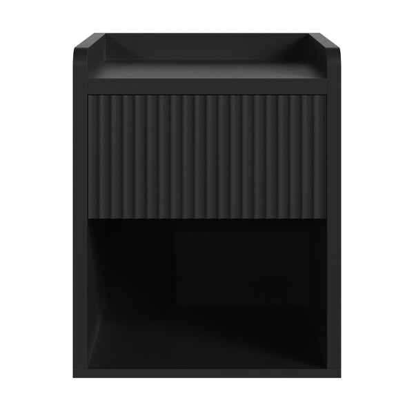 Mesita de noche Nand cajón + 1 compartimento 55x45x39 cm [en.casa]