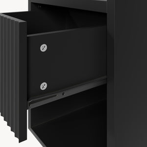 Mesita de noche Nand cajón + 1 compartimento 55x45x39 cm [en.casa]