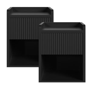 Mesita de noche Nand cajón + 1 compartimento 55x45x39 cm [en.casa]