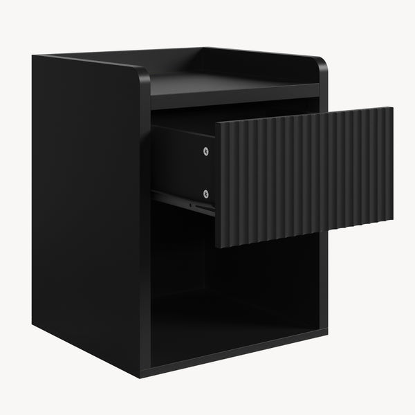 Mesita de noche Nand cajón + 1 compartimento 55x45x39 cm [en.casa]