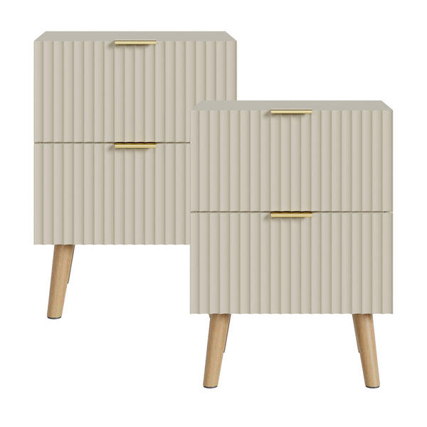 Mesita de noche Nand 2 cajones 55x40x30 cm [en.casa]