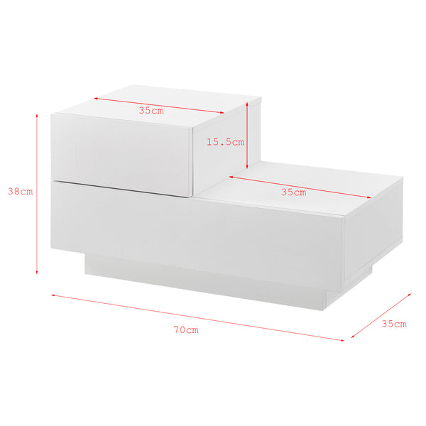 Mesa auxiliar Sebokeng izquierda 38x70x35 cm en varios colores en.casa