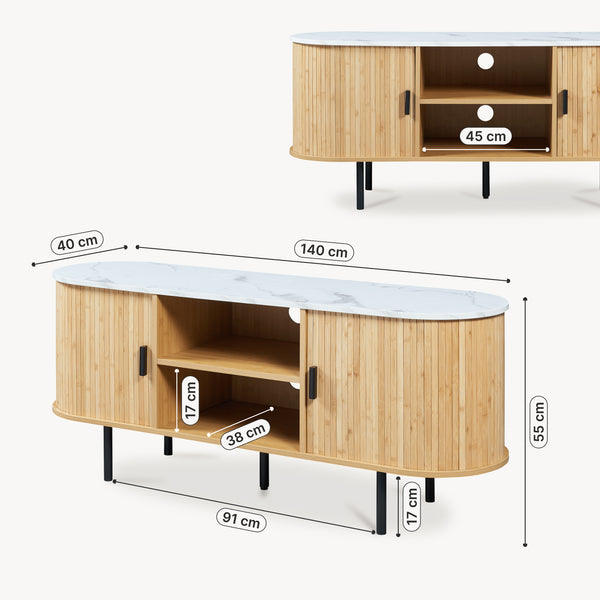 Mueble de televisión Tvedestrand [en.casa]