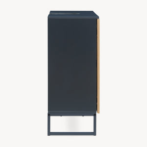 Mueble bajo lavabo Svanes con 2/3 compartimentos cerrados 70x60x30cm gris oscuro/natural [en.casa]