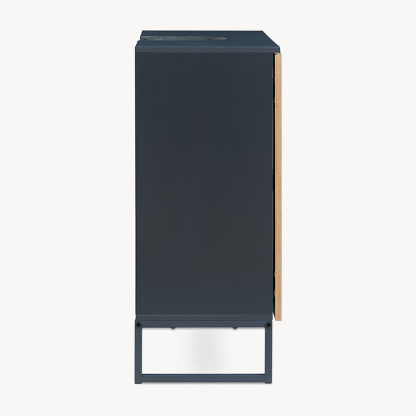 Mueble bajo lavabo Svanes con 2/3 compartimentos cerrados 70x60x30cm gris oscuro/natural [en.casa]