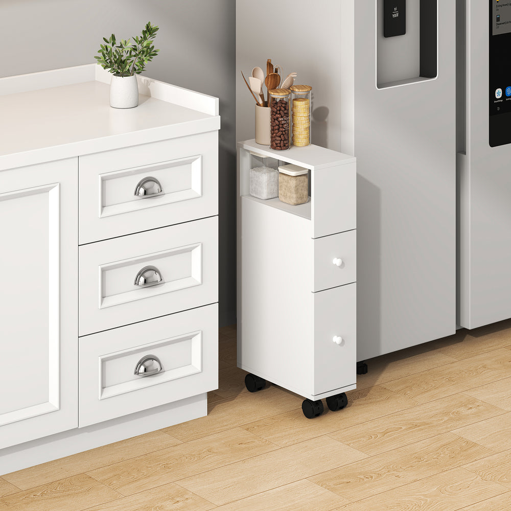 Nischenschrank auf Rollen Broreynna 66x15x33 cm [en.casa]