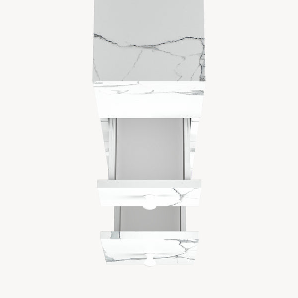 Armario rodante delgado Broreynna 2 cajones 66x15x33cm [en.casa]