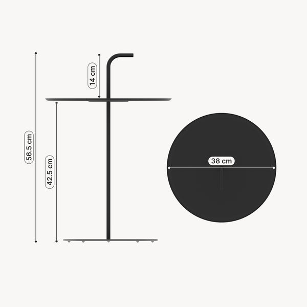 Mesa auxiliar de jardín Calimera 56,5x38 cm - [casa.pro]