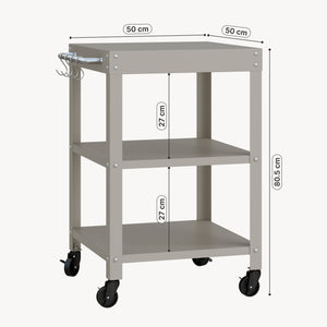 Carro de servicio para jardín Bolognano 81x50x50 cm - [casa.pro]