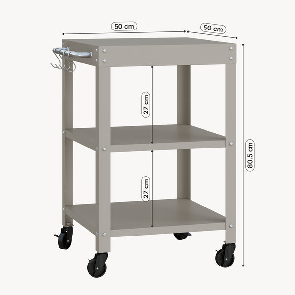 Carro de servicio para jardín Bolognano 81x50x50 cm - [casa.pro]
