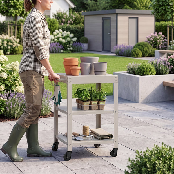 Carro de servicio para jardín Bolognano 81x50x50 cm - [casa.pro]