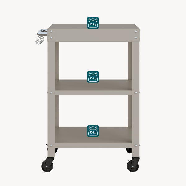 Carro de servicio para jardín Bolognano 81x50x50 cm - [casa.pro]