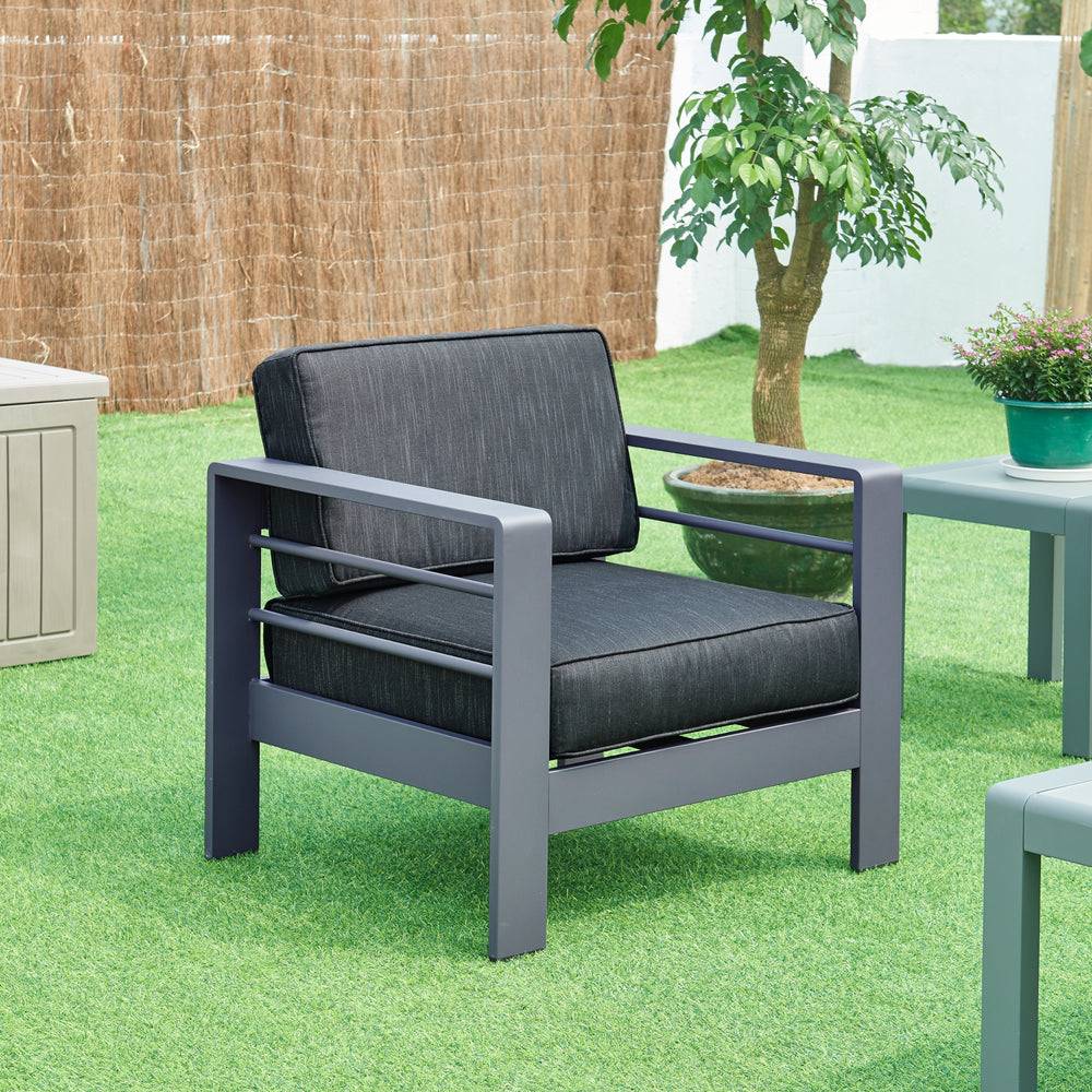 Outdoor - Sillón Avise aluminio gris oscuro [casa.pro] - premiumXL