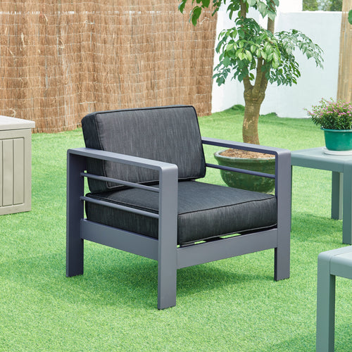 Outdoor - Sillón Avise aluminio gris oscuro [casa.pro] - premiumXL