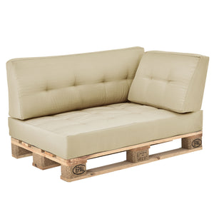 Cojín para respaldo Cojín de esquina Cojín para asiento para sofá de palets euro Cojines para palets Almohadilla para interior/exterior Almohadón Muebles + palet [en.casa]