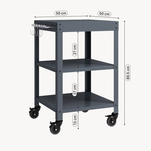Carro de servicio para jardín Bolognano 81x50x50 cm - [casa.pro]