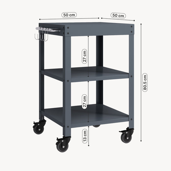 Carro de servicio para jardín Bolognano 81x50x50 cm - [casa.pro]