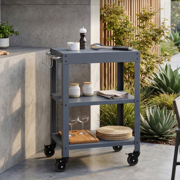 Carro de servicio para jardín Bolognano 81x50x50 cm - [casa.pro]