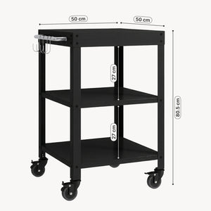 Carro de servicio para jardín Bolognano 81x50x50 cm - [casa.pro]