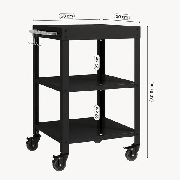 Carro de servicio para jardín Bolognano 81x50x50 cm - [casa.pro]
