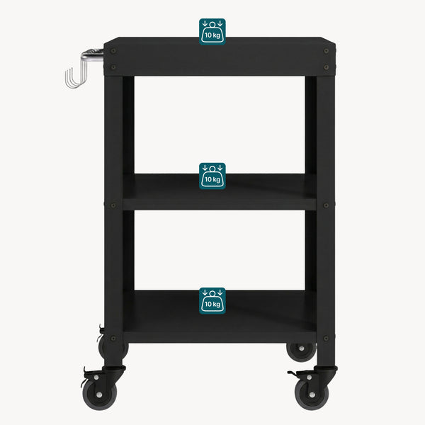 Carro de servicio para jardín Bolognano 81x50x50 cm - [casa.pro]