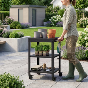 Carro de servicio para jardín Bolognano 81x50x50 cm - [casa.pro]