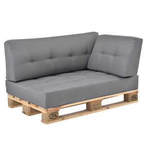 Cojín para respaldo Cojín de esquina Cojín para asiento para sofá de palets euro Cojines para palets Almohadilla para interior/exterior Almohadón Muebles + palet [en.casa]