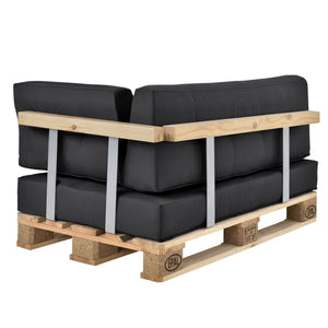 Cojín para respaldo Cojín de esquina Cojín para asiento para sofá de palets euro Cojines para palets Almohadilla para interior/exterior Almohadón Muebles + palet [en.casa]