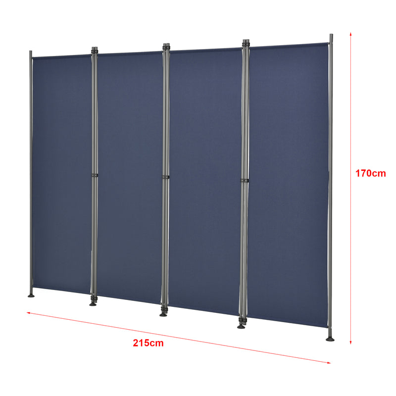 Esquema acotado Tabique Modica Outdoor 170x215 cm cuatro piezas en varios colores pro.tec