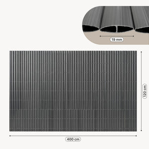 Cañizo PVC Cefalu ocultación doble cara Antracita [casa.pro]