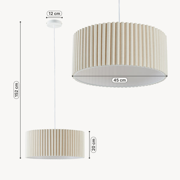 Lámpara colgante Kupimi Ø45 cm Beige [lux.pro]