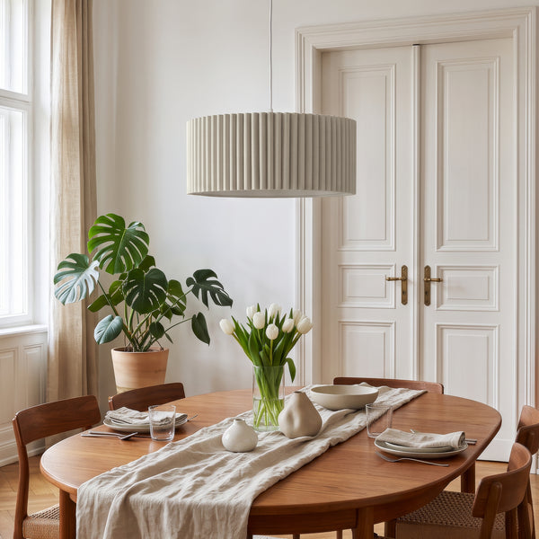 Lámpara colgante Kupimi Ø45 cm Beige [lux.pro]