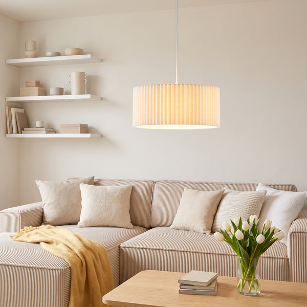 Lámpara colgante Kupimi Ø45 cm Beige [lux.pro]