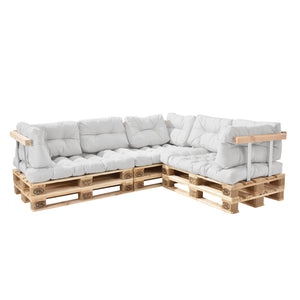 Cojín para palets de interior Mogán Cojín para asiento Cojín para respaldo en varios colores [en.casa]