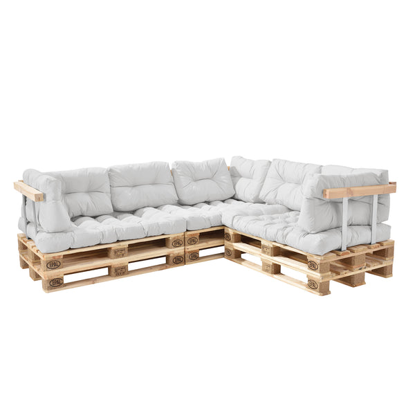 Cojín para palets de interior Mogán Cojín para asiento Cojín para respaldo en varios colores [en.casa]