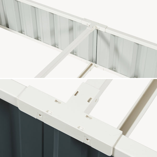 Huerto elevado Albrandswaard 258x90x30 cm Antracita [en.casa]