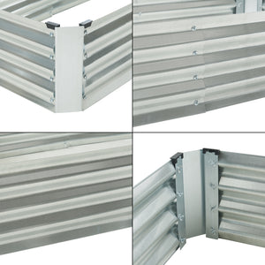 Parterre de plantas Celano acero plata [en.casa]