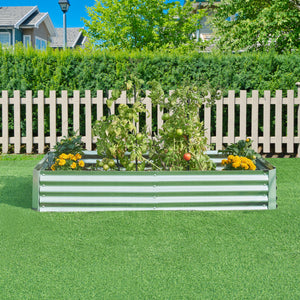 Parterre de plantas Celano acero plata [en.casa]