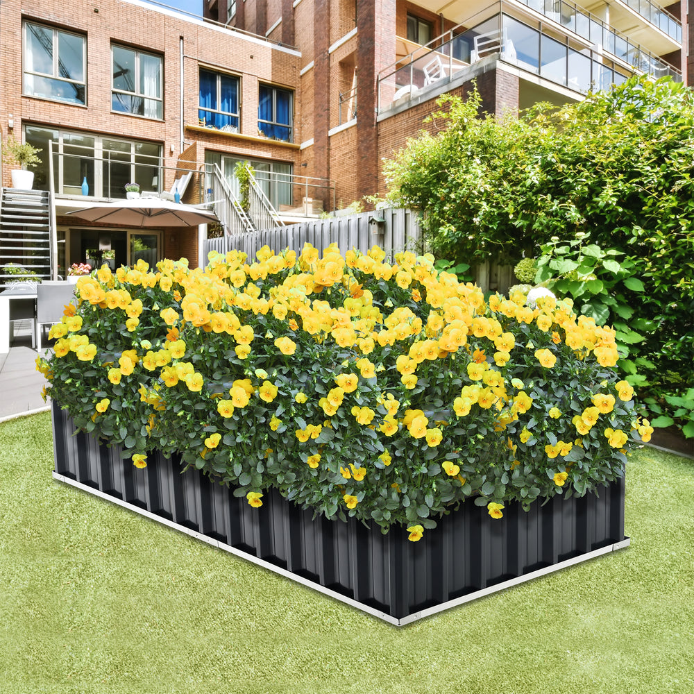 Cama de cultivo Zevenaar acero gris antracita en varios tamaños [en.casa] - premiumXL