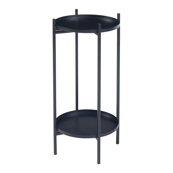 Soporte para plantas Tuusula con estantes Metal Negro [en.casa]