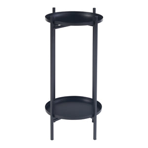 Soporte para plantas Tuusula con estantes Metal Negro [en.casa]