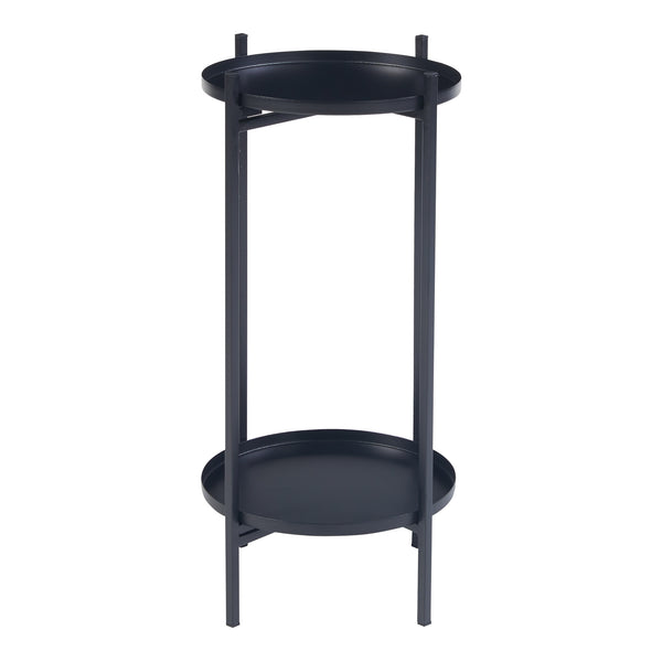 Soporte para plantas Tuusula con estantes Metal Negro [en.casa]