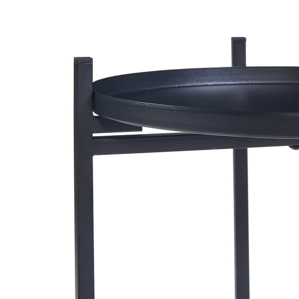 Soporte para plantas Tuusula con estantes Metal Negro [en.casa]