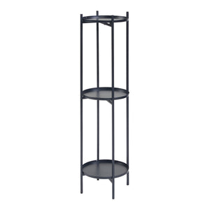 Soporte para plantas Tuusula con estantes Metal Negro [en.casa]