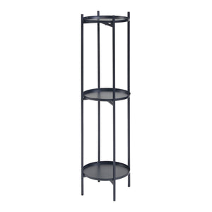 Soporte para plantas Tuusula con estantes Metal Negro [en.casa]