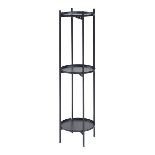 Soporte para plantas Tuusula con estantes Metal Negro [en.casa]