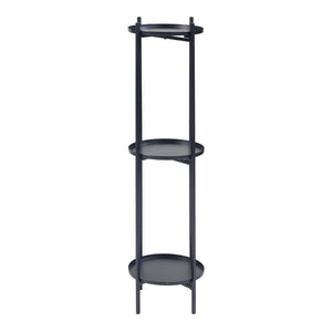 Soporte para plantas Tuusula con estantes Metal Negro [en.casa]