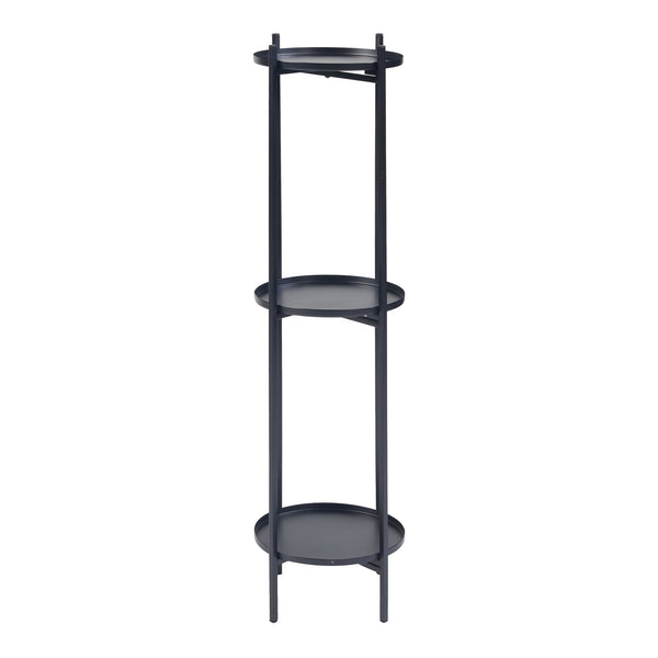 Soporte para plantas Tuusula con estantes Metal Negro [en.casa]