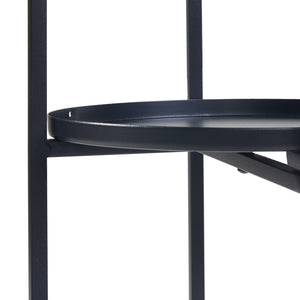 Soporte para plantas Tuusula con estantes Metal Negro [en.casa]