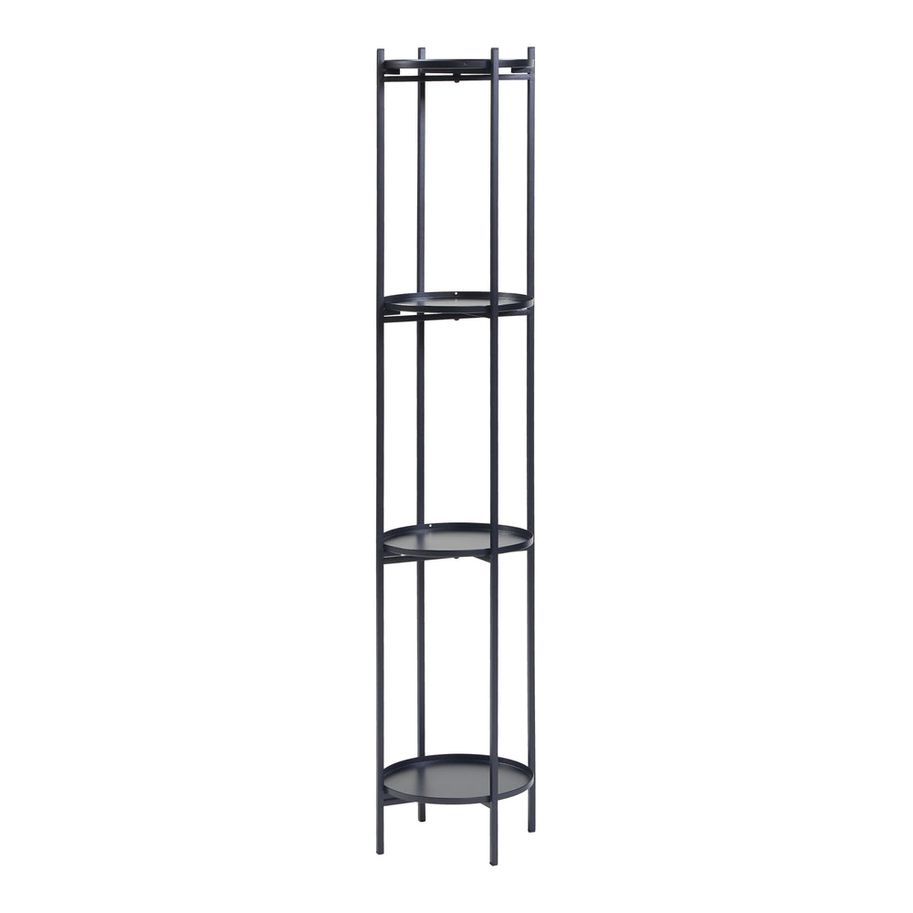 Soporte para plantas Tuusula con estantes Metal Negro [en.casa]